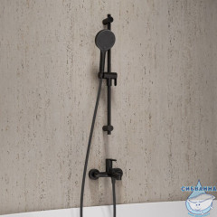 Лейка для душа, черный матовый, Aiger, IDDIS, AIG4FB0i18