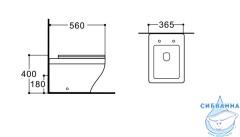 Унитаз приставной безободковый Aquatek Амадео AQ1964-00 с сиденьем Soft Close (микролифт)