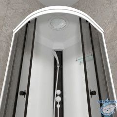 Душевая кабина Тритон Грей 90x90 В профиль белый, стекло грей Щ0000067301