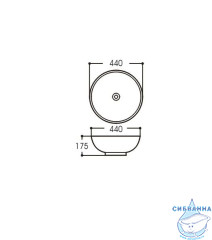 Раковина на столешницу 44 см Aquatek AQ5354-00