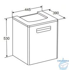 Тумба Roca Gap 45 с раковиной Roca Gap 45 белый матовый