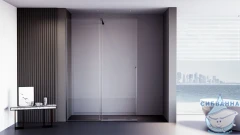 Walk-in Veconi Премиум тренто 150 профиль графит, стекло прозрачное PTDW-50GR-150-01-C4