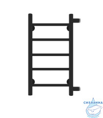 Полотенцесушитель водяной Санприз Аврора П5 60х30 (боковое подключение 50 см) (черный матовый)