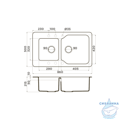Кухонная мойка Omoikiri Maru 86-2-SA 4993286 бежевый