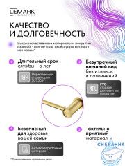 Держатель туалетной бумаги Lemark Зенит LMA-1623S-BRG (брашированное золото)
