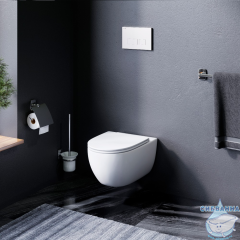 Инсталляция AM.PM с кнопкой смыва в комплекте с унитазом AM.PM Awe FlashClean c сиденьем Soft close (микролифт) IS47001.111700