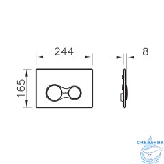 Инсталляция Vitra с кнопкой смыва в комплекте с унитазом Vitra Sento Rim-Ex c сиденьем Soft close (микролифт) 9830B003-7207