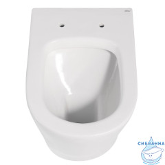 Унитаз приставной безободковый Abber Bequem AC1113 с сиденьем Soft Close (микролифт) (белый)