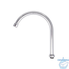 Излив для смесителя, кухня, J-образный, нерж. сталь, 188х196 мм, поворотный, хром, IDDIS, 995J19C5SM