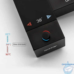 Встраиваемый смеситель с гигиеническим душем Gappo G7207-60 (черный матовый)