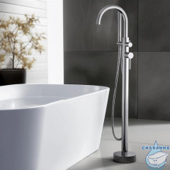 Смеситель для ванны напольный Aquatek Европа AQ1345CR (хром)