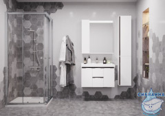 Шкаф-колонна Акватон Рене 30 белый/грецкий орех 1A222003NRC80