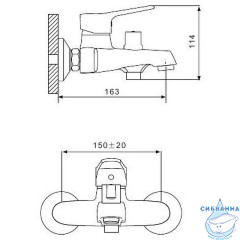 Смеситель для ванны Gappo G3236 с аксессуарами (хром)