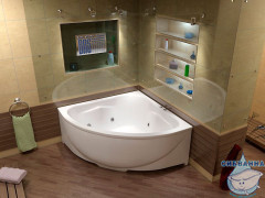 Акриловая ванна Bas Империал 150х150 с каркасом