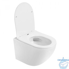 Комплект подвесной унитаз ABBER Bequem AC1100T белый с инсталляцией AC0105 и кнопкой AC0120NG никель