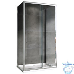 Душевое ограждение ABBER Schwarzer Diamant 150x70 профиль хром, стекло прозрачное AG30150H-S70-S70 (без поддона)