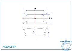Акриловая ванна Aquatek Верса 170x78 AQ-4777 с ножками