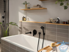 Смеситель для ванны встраиваемый Hansgrohe Rebris E 72468670 (черный матовый)