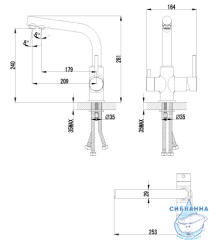 Смеситель для кухни с подключением фильтра Lemark Comfort LM3061C