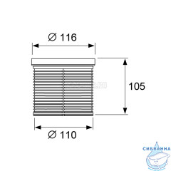 Удлинитель без фланца TECE  3660006 