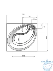 Раковина на стиральную машину 60х55 см Marko Ameli 