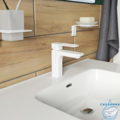 Смеситель для раковины Iddis Slide SLIWT00i01 (без донного клапана) (белый)