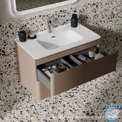 Тумба подвесная, 80 см, капучино, Edifice, IDDIS, EDI80C0i95 подходит умыв. 0108000i28