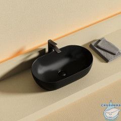 Раковина на столешницу 50 см Ceramicanova Twist CN12001MB (черный матовый)