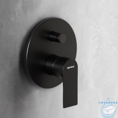 Встраиваемый смеситель для ванны Damixa Apollo 477100300 (черный матовый)