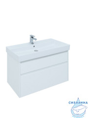 Тумба под раковину Aquanet Nova Lite100 242581 белый глянец