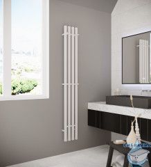 Полотенцесушитель электрический Terminus Quatro 21х160 квадратная (с возможностью скрытого подключения) (белый матовый)