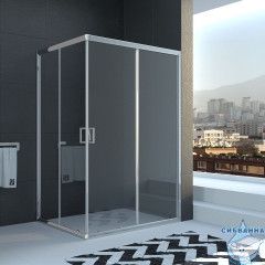Душевое ограждение Veconi Rovigo 120x100 профиль хром, стекло прозрачное RV10-120100-01-C5 (без поддона)