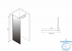 Walk-in Abber Immer Offen 100 см AG69101BD