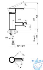 Смеситель для биде Azario Tasco AZ-15166601 (хром)