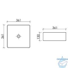  Раковина на столешницу 36 см Ceramicanova Element CN6068MB