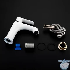 Смеситель для раковины Frap F1031 (хром/белый)