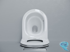 Унитаз подвесной безободковый Ceramicanova Alba CN11005T с сиденьем быстросъемным Soft Close (микролифт)
