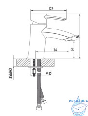 Смеситель для раковины Lemark Atlantiss LM3206C (без донного клапана)