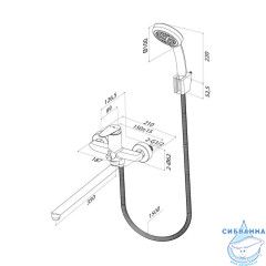 Смеситель для ванны Iddis Зодиак Икс ZDXSBL2i10 (хром)