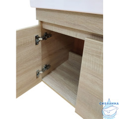 Тумба подвесная Comforty Тромсе 60 дуб сонома с раковиной Fest 60