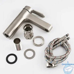 Смеситель для раковины Gappo G1099-30 (без донного клапана) (сатин)