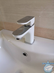 Смеситель для раковины Rav Slezak Юкон YU126.5CB (без донного клапана) (хром/белый)