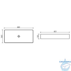  Раковина на столешницу 80 см Ceramicanova Element CN6072MB