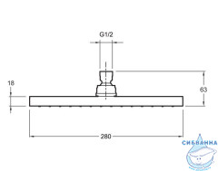 Верхний душ Jacob Delafon Eo E3875-CP