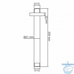 Держатель верхнего душа Wasserkraft A234