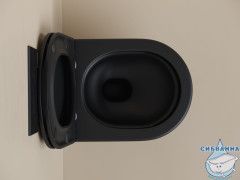 Унитаз подвесной безободковый Ceramicanova UP Rimless CN4007MB с сиденьем быстросъемным Soft Close (микролифт)