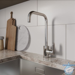 Смеситель для кухни, глянцевый хром, Poli, Milardo, POLSBL0M05