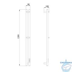 Полотенцесушитель электрический Raglo R350 9х120 (с возможностью скрытого подключения, подключение справа) (сатин золотой)