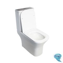 Унитаз напольный безободковый со смывом торнадо Calypso CS4852UQ-OK с бачком и сиденьем Soft Close (микролифт)