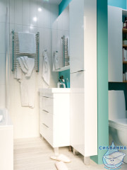 Тумба 1Marka Gaula 60Н белый с раковиной Moduo Slim 60